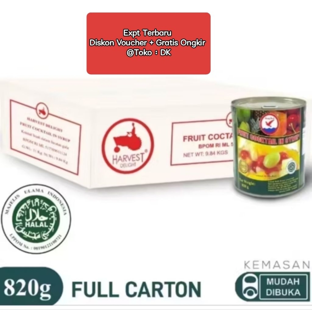 

Herings Cocktail buah kaleng campur 12x820gr