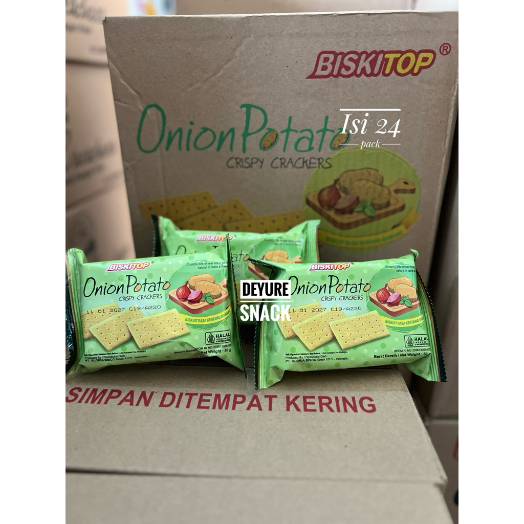

Biskitop Onion Potato kentang 40 gr x 24 pack 1 karton / 1 dus