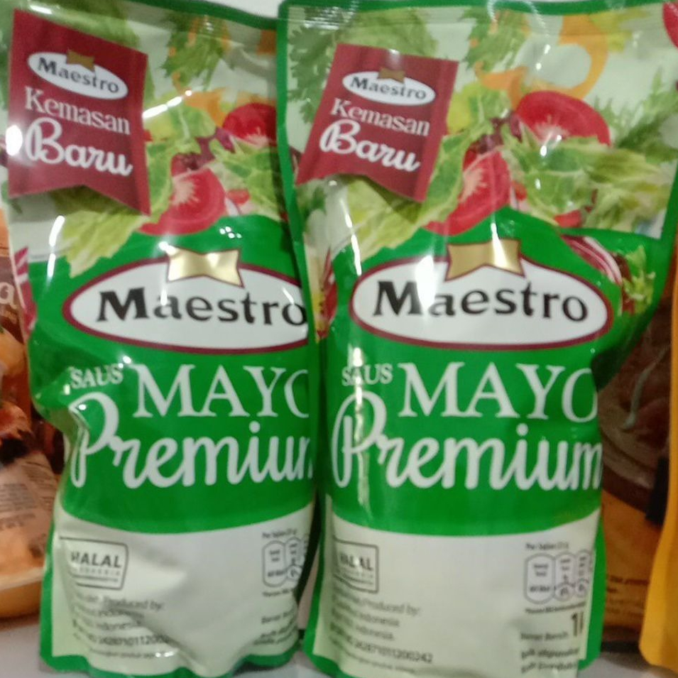 

MAESTRO MAYONAIS ORIGINAL 1KG KEMASAN STANDING POUCH, ENAK, HALAL