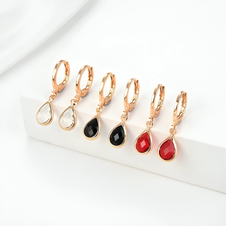 Anting Tusuk Emas Batu Bata Titanium Korea Titanium Wanita Emas Muda Anti Karat Dewasa Korea Style E
