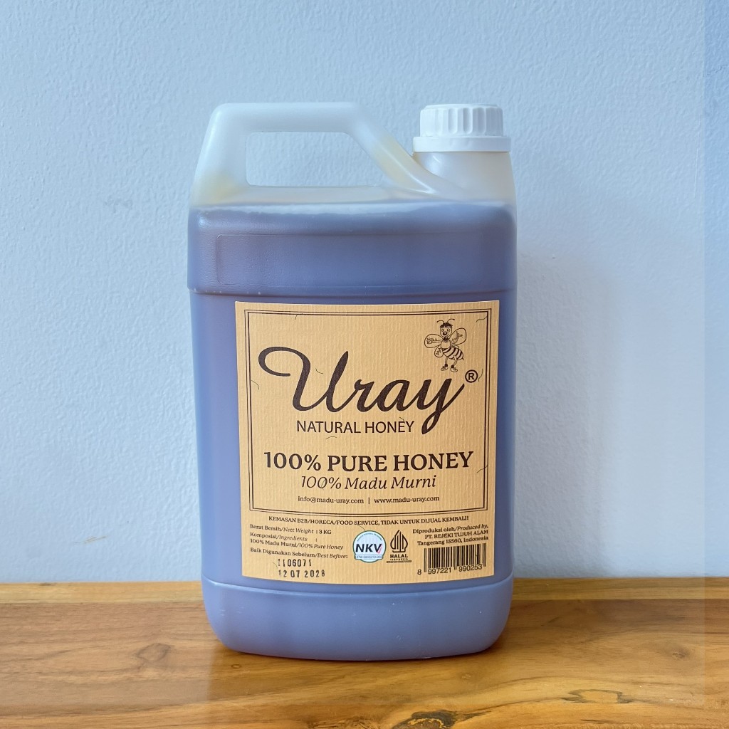 

Madu Uray Natural Honey (3 Kg) Jerigen Kemasan Horeka