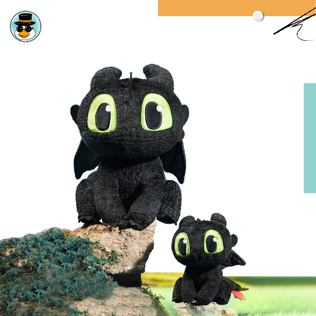 Gantungan Boneka Toothless Night Fury How To Train Your Dragon - Plush Doll and Keychain