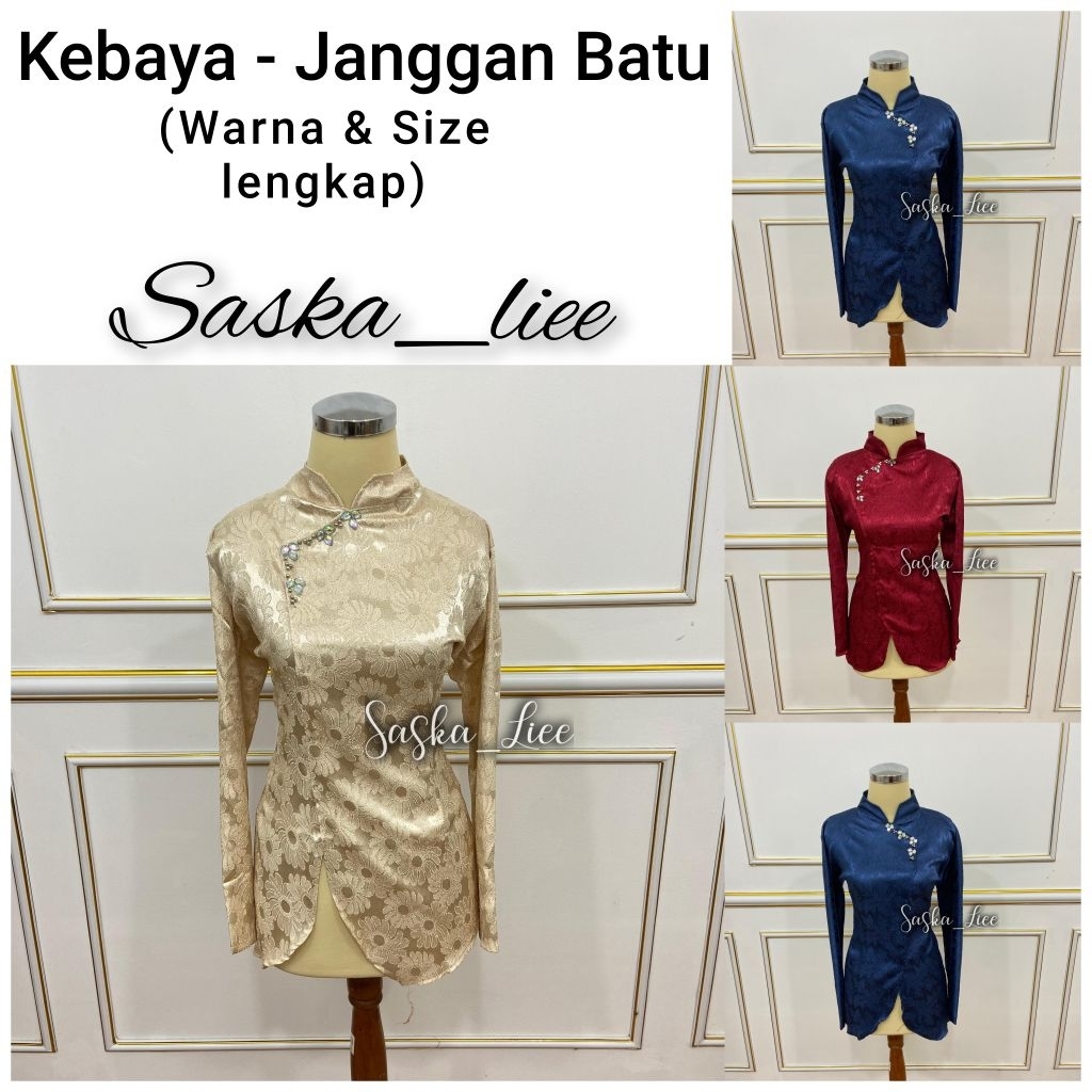 Kebaya Janggan Batu / Body pendek + payet | kebaya wisuda/lamaran