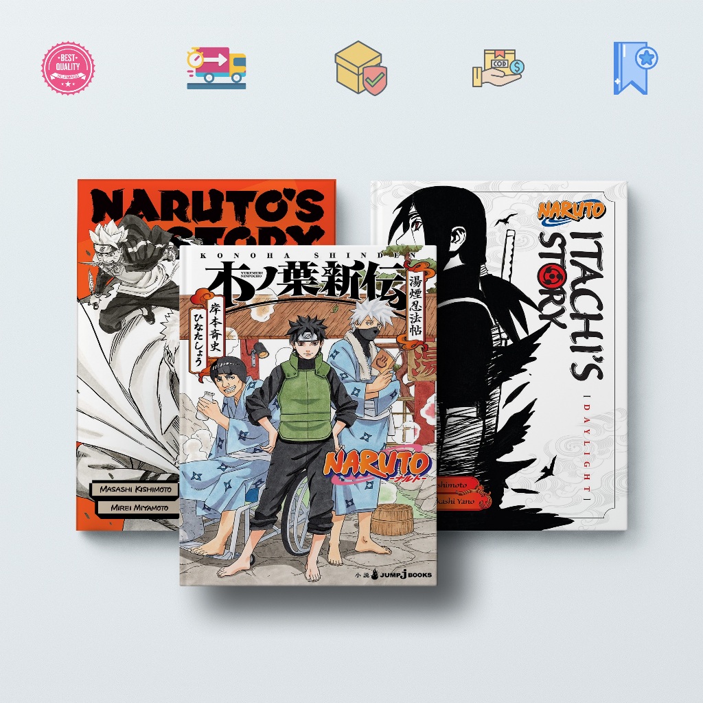 (Eng & Indo) Light Novel Naruto Shinden Story Books Series (Naruto's, Sasuke's, Itachi's, Shikamaru'