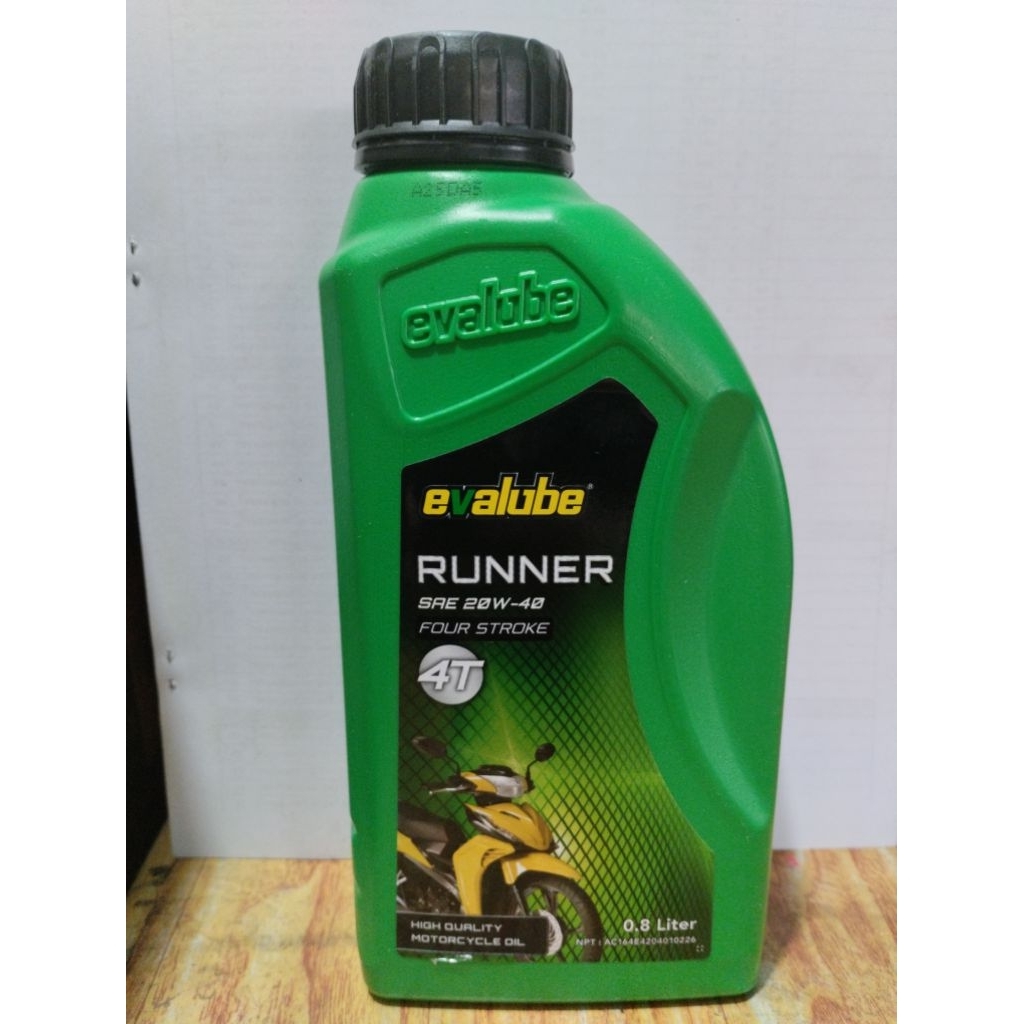 oli evalube 4tak sae 20w-40 800mL original (hijau)