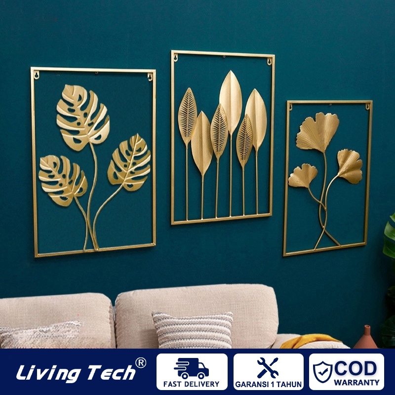 【✅Ready stock】Dinding besi sofa ruang tamu kreatif modern latar belakang dinding hiasan dinding bung