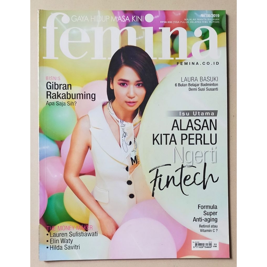 Majalah Femina no.08 / 2019 : Cover Laura Basuki