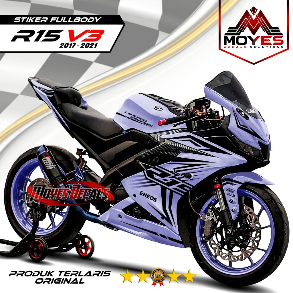 Decal R15 V3 Stiker Decal Motor R15 V3 Sticker Yamaha R15 V3 Fullbody Motif List Racing