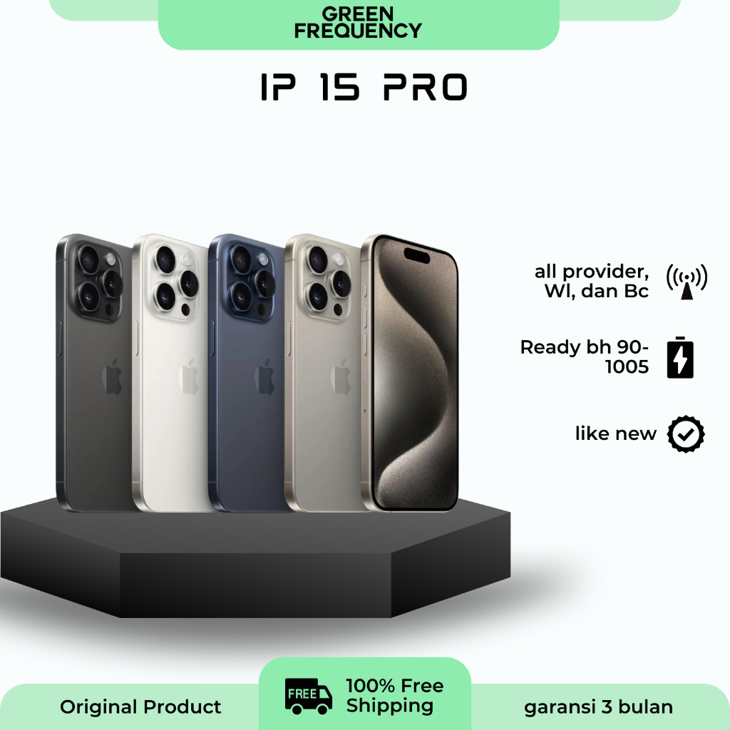 ALL OPERATOR iPhone 15Pro 128GB 256GB 512GB 1TB Second Like New Factory Unlock PERMANEN Esim