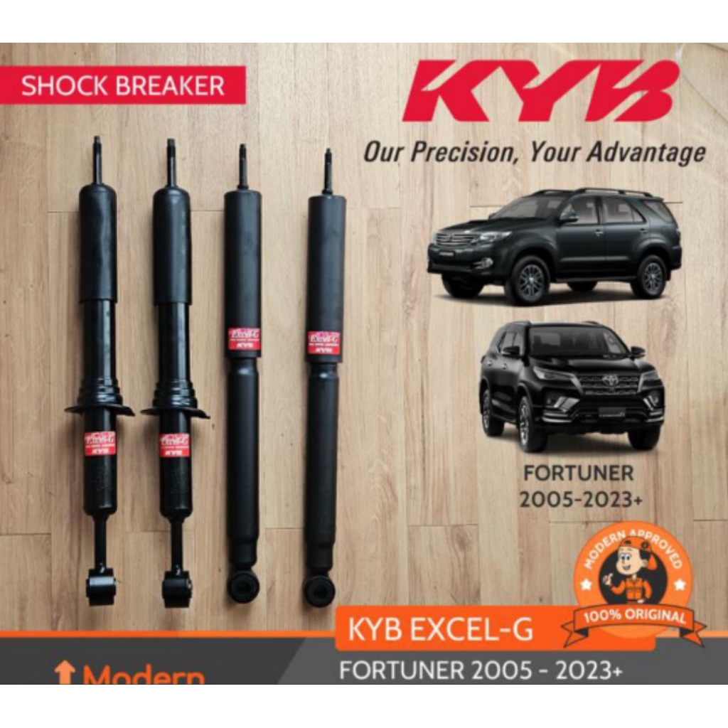Shockbreaker shock Fortuner depan belakang merk KYB Kayaba Excel G