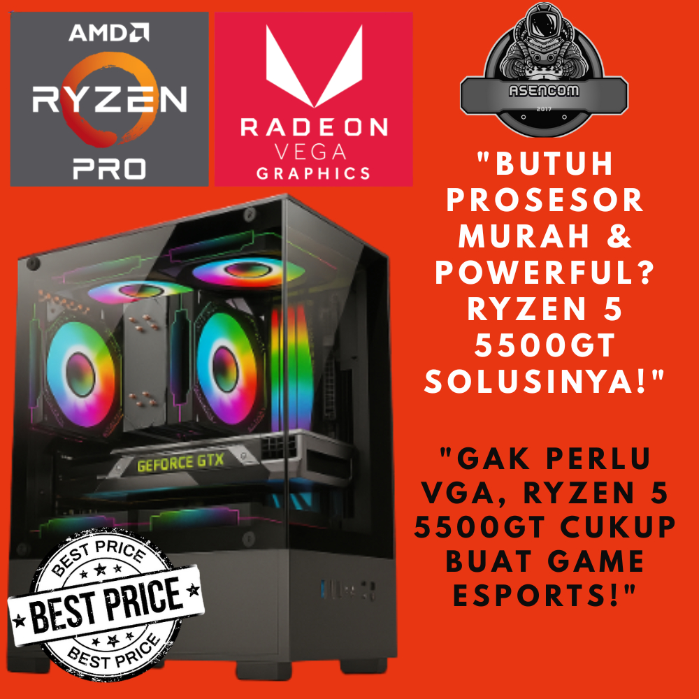 PC CPU GAMING AMD Ryzen 5 5500 GT: Performa Tangguh untuk Gaming & Multitasking