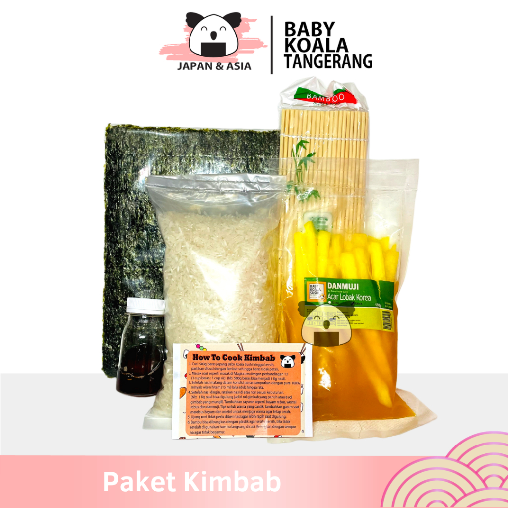 

PAKET KIMBAB KOREA Gimbab Lengkap 6-8 Roll -BKT