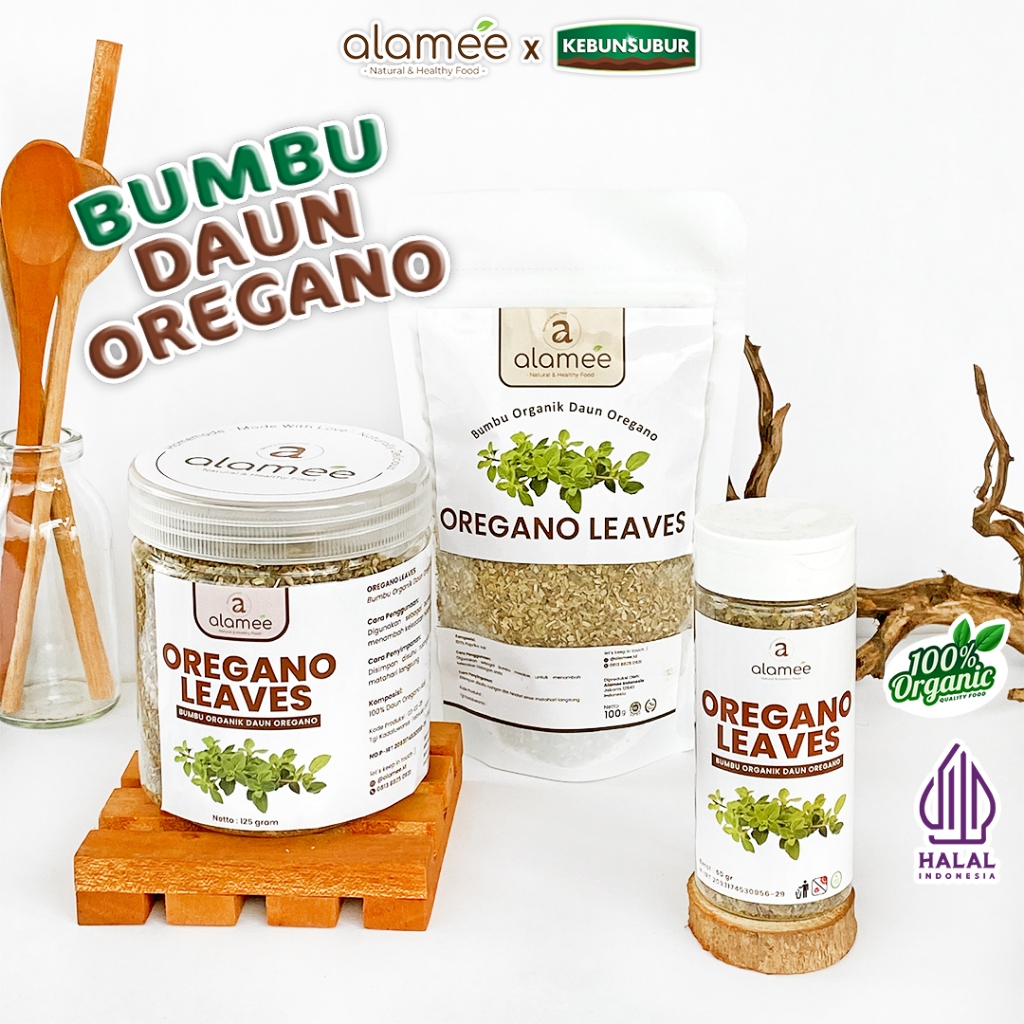 

ALAMEE Oregano Kering Dried Leaves Flakes Garnish Murni Seasoning Bumbu Dapur Organik kebunsubur