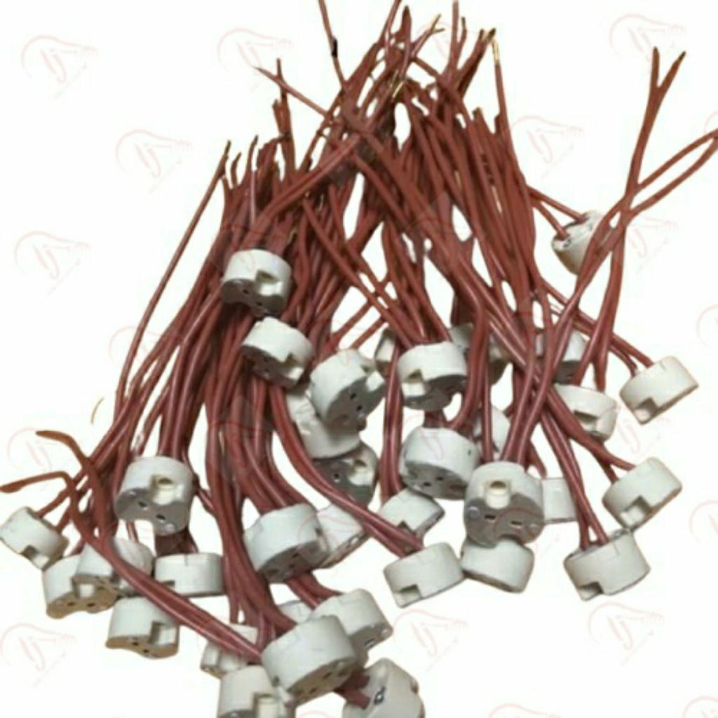 FITTING LAMPU TUSUK MR16 2 PIN FITING PORCELAIN HALOGEN ITALY MR 16 G4 SOKET KONEKTOR KAKI TUSUK KAB