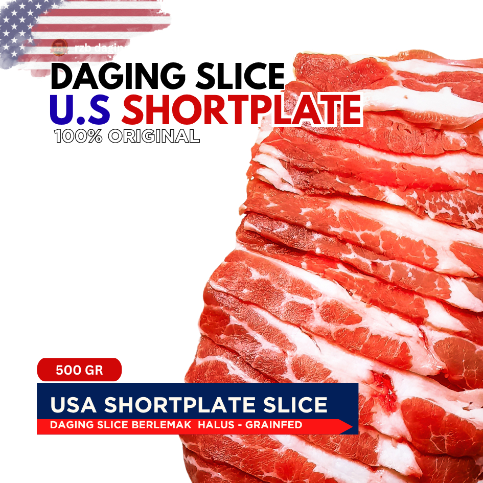 

Rzb Daging Slice US Shortplate Asli 100% 500gr | Daging iris tipis from U S Amerika
