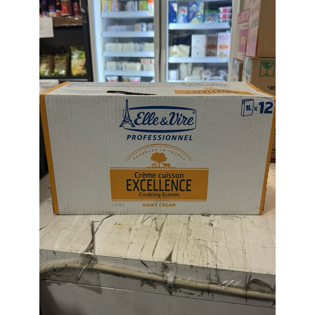 

ELLE & VIRE EXCELENCE COOKING CREAM 12pcs x 1L (1dus) - INSTANT ONLY!