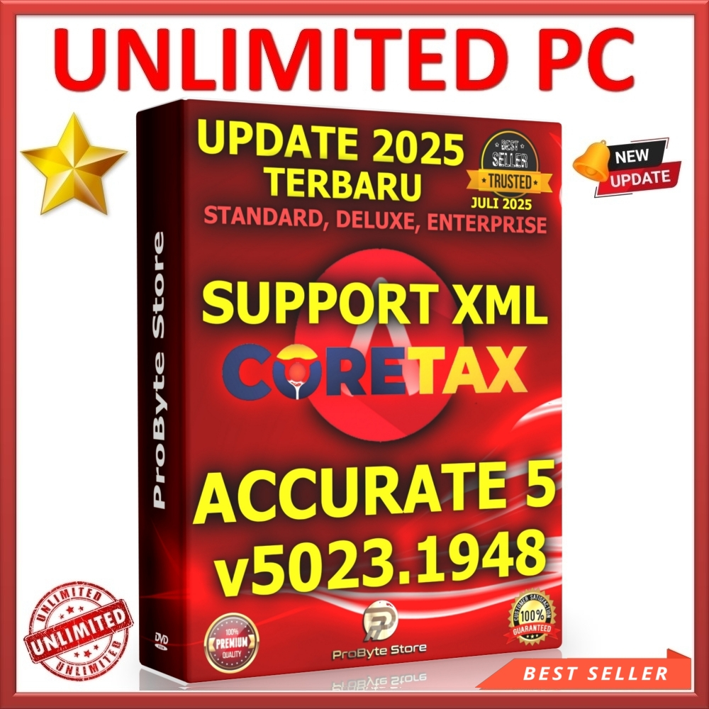 ACCURATE 5 UNLIMITED PC Standard Deluxe Enterprise Terbaru 2025 Full Versi Permanen Murah Software A