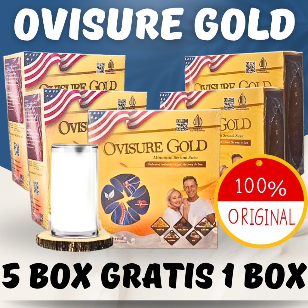 

5 BOX OVISURE GOLD SUSU LANSIA UNTUK TULANG DAN SENDI ASLI IMPOR USA
