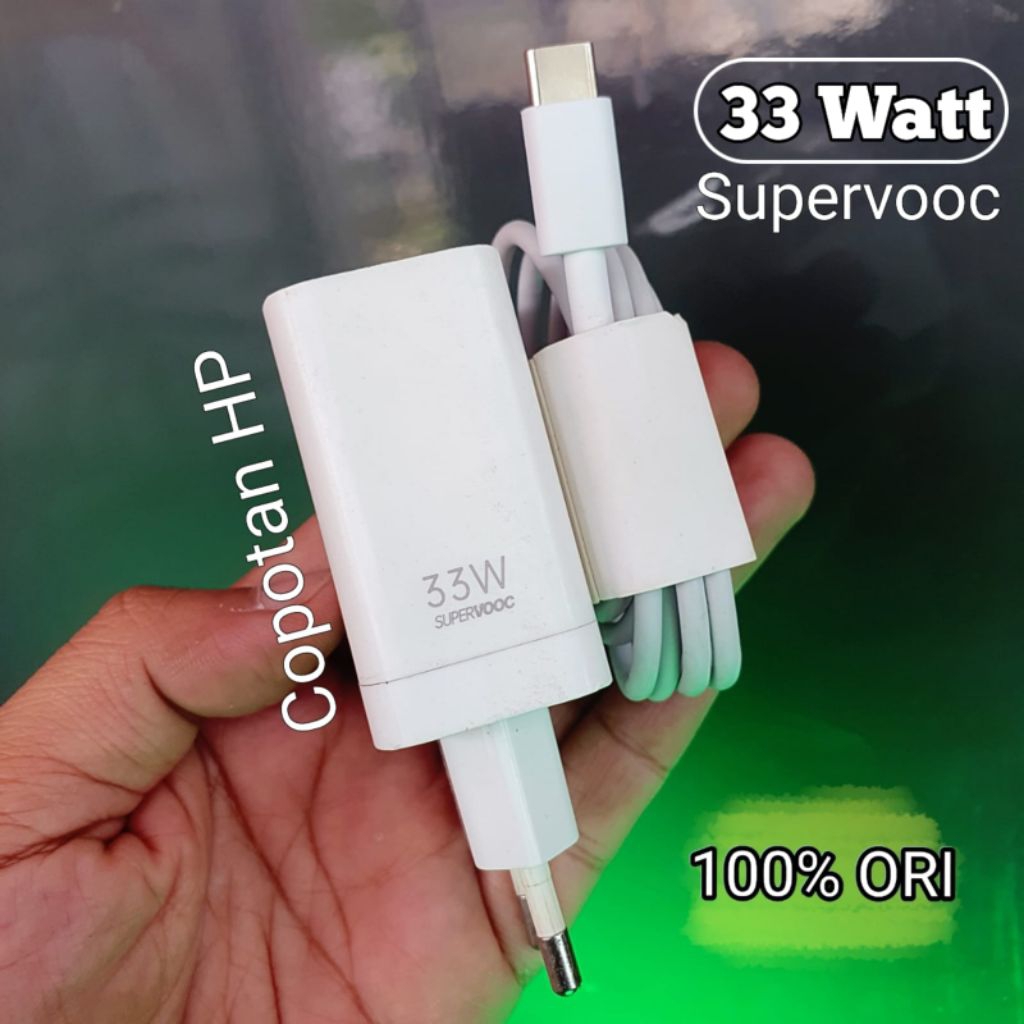 Charger Realme 33watt || Oppo 33watt Super Vooc Copotan HP Made in INDONESIA Original 100% A96 A74 A