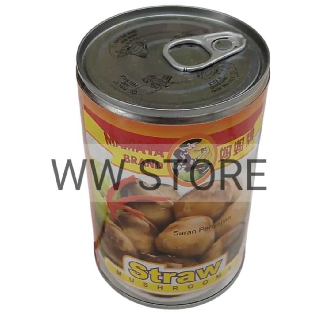 

Jamur merang dalam larutan garam halal MUI MAMATA BRAND Straw MUSHROOMS Mushroom kaleng can 425g