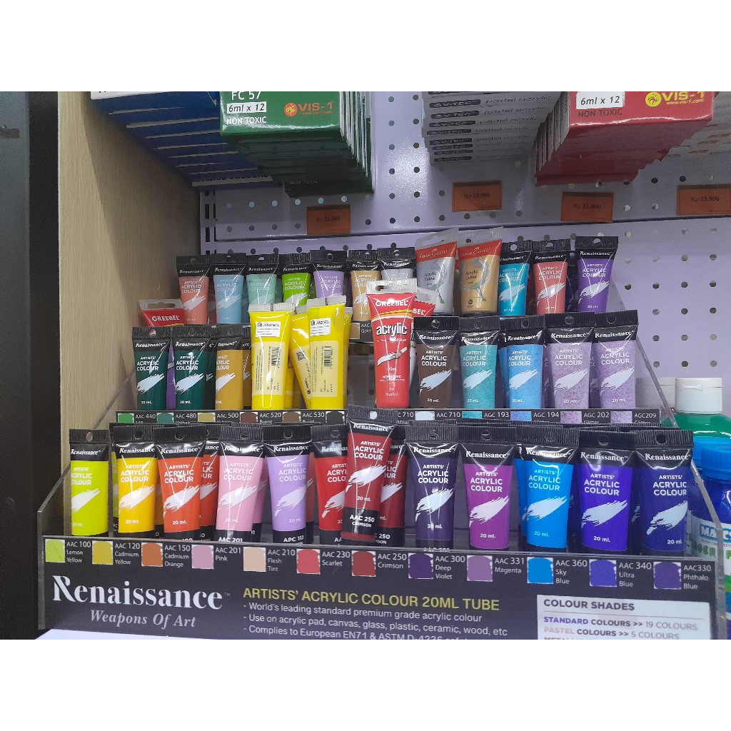 

(TERMURAH)cat acrylic colour renaissance master art no 1 in Thailand & vietnam kualitas sakura