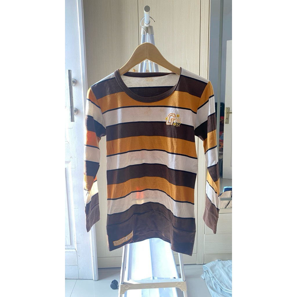 [PRELOVED] Kaos Stripe Lengan Panjang Wanita Remaja Dewasa Cotton