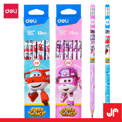 

DELI GRAPHITE PENSIL 2B MOTIF SUPER WINGS DENGAN PENGHAPUS 12pcs/Box EU5350/ PENSIL SEKOLAH MOTIF ANAK