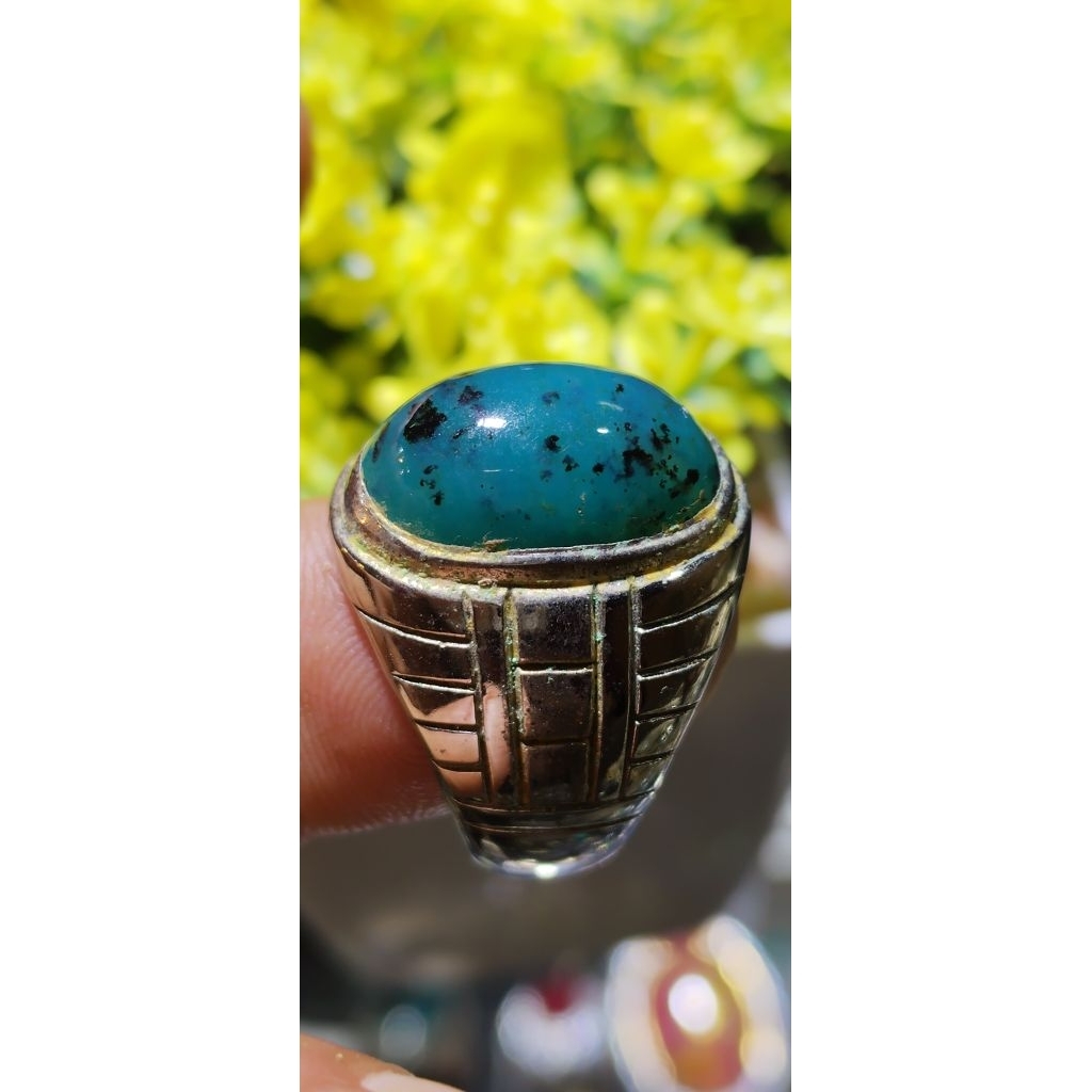 natural cincin batu bacan doko totol coklat