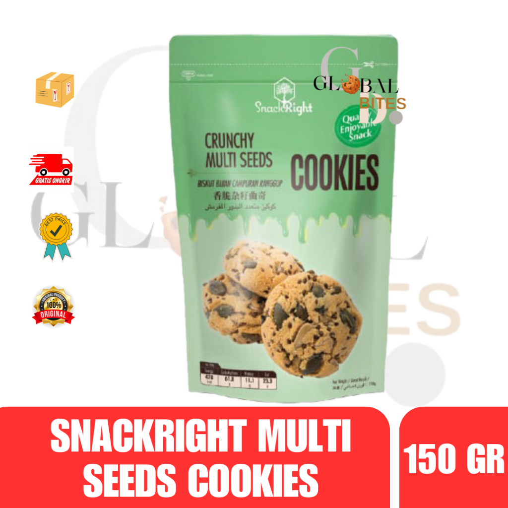 

SnackRight Multi Seeds 150g Kukis dengan Biji Chia seed Sunflower Seed