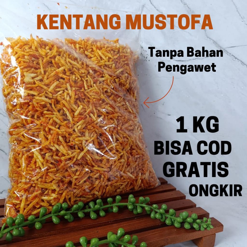 

Kentang Mustofa 1kg Pedas Manis Premium Makanan Ringan Kering