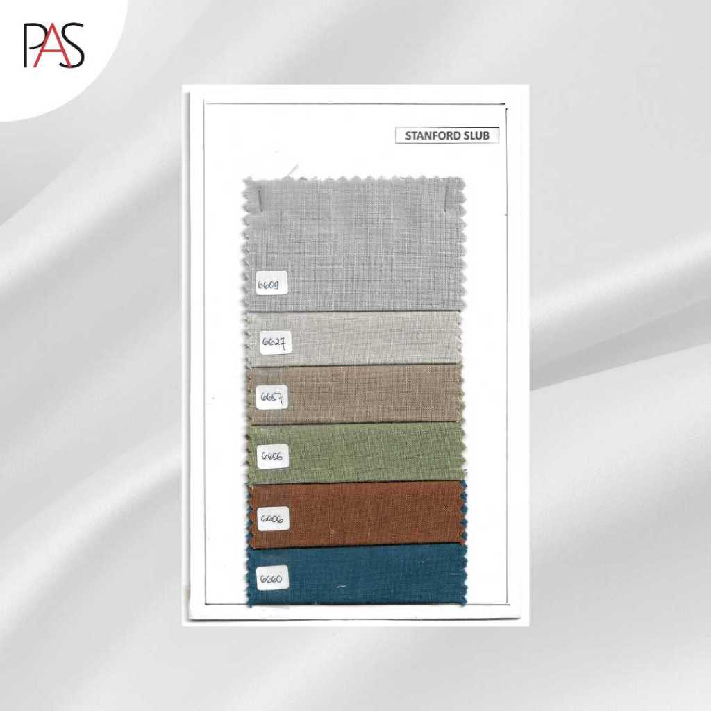Katalog Warna Kain Katun Slub Bahan Stanford Slub