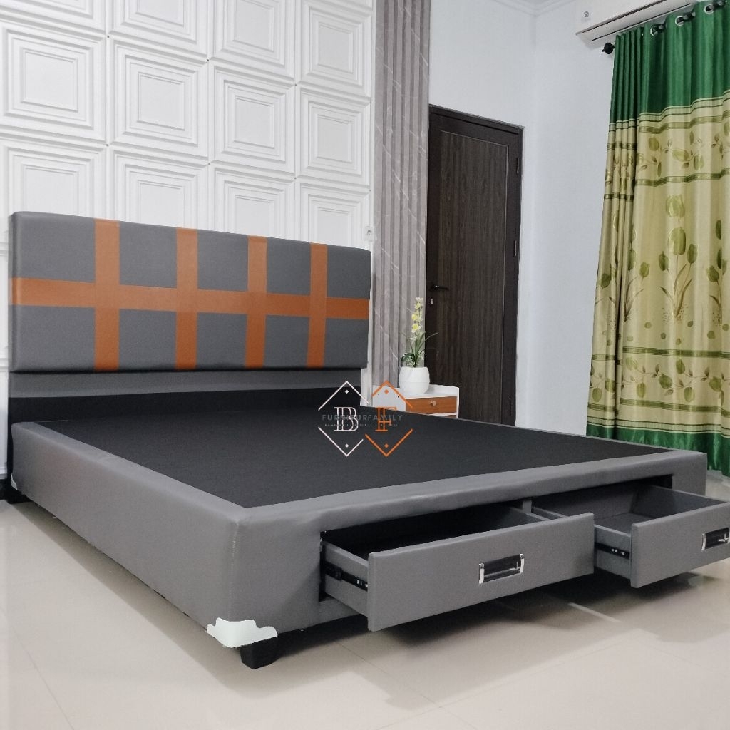 Divan / Dipan kasur sandaran tempat tidur / divan laci bawah