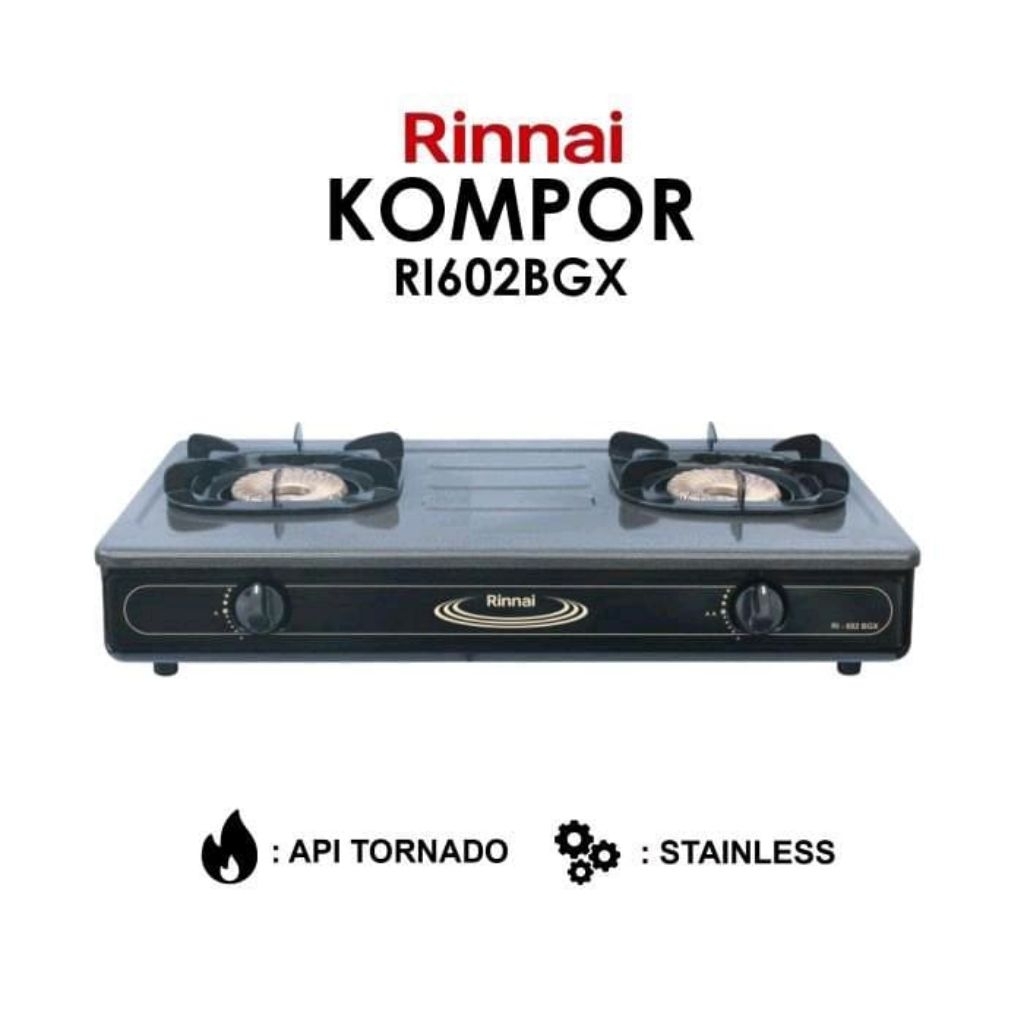 Rinnai Ri 602 Bgx Kompor Gas 2 Tungku Kompor Rinnai Ri602Bgx Rinnai Ri 602 Bgx