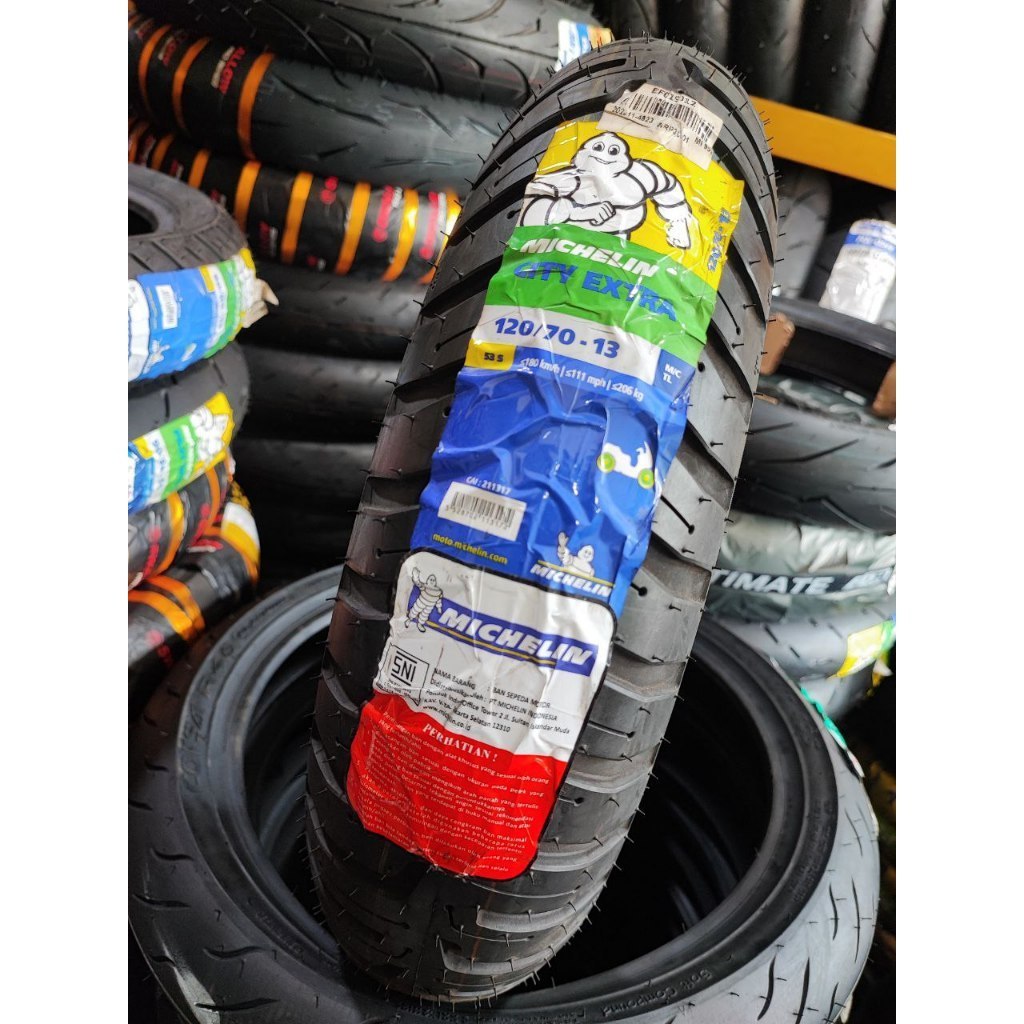 BAN MICHELIN NMAX NEW NMAX OLD 120/70-13 CITY EXTRA FREE PENTIL TUBELESS
