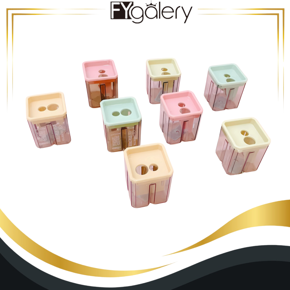 

FYgalery Rautan Pensil 2 Lubang / Serutan Pensil Warna Warni / Rautan Serutan Pensil Warna Wadah Besar Murah Berkualitas Y3441