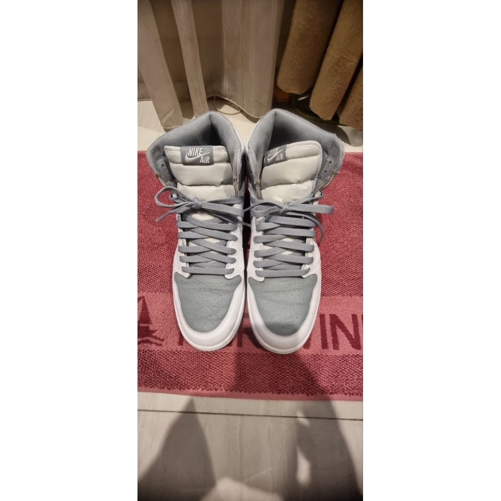 S-17 Sepatu sneaker Jordan 1 High STEALTH size 45.5 used bekas ori