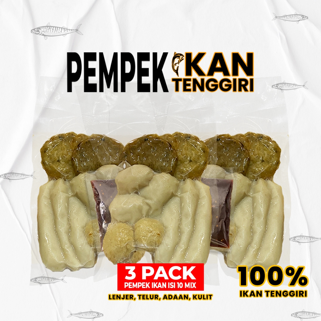 

Pempek Ikan Tenggiri isi 10 ( 3 BUNGKUS )