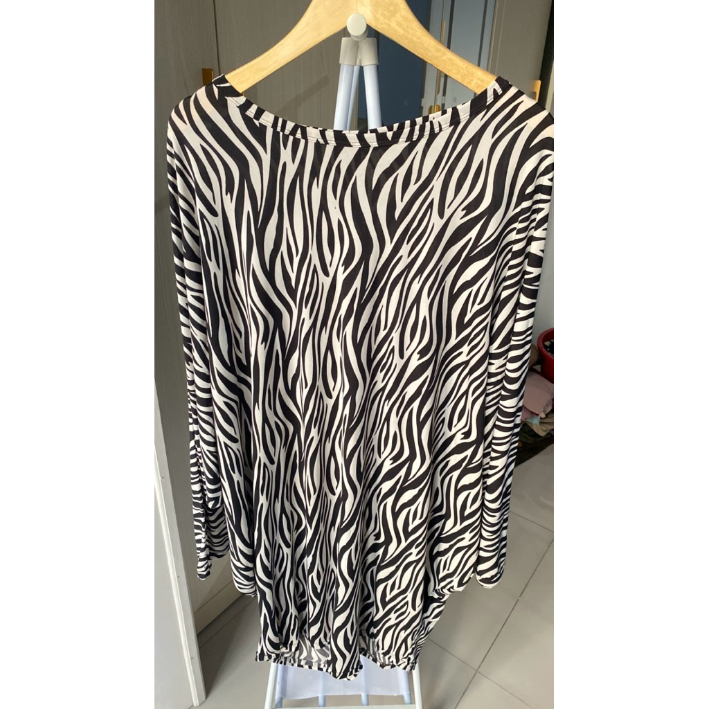 [PRELOVED] Dress BigSize LongSleeve Puff Sleeve / Dress Wanita Jumbo Lengan Batwing