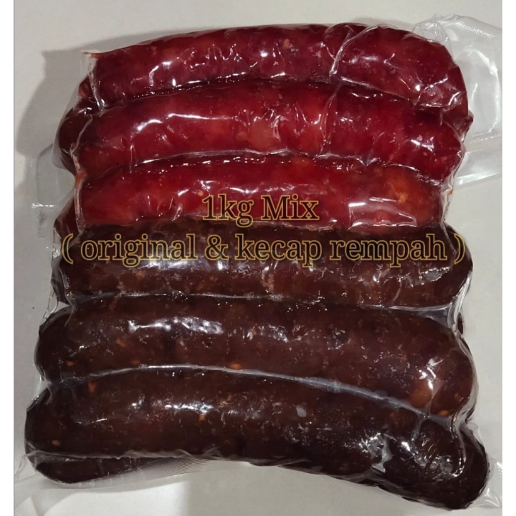 

SOSIS BABI MIX RASA ORIGINAL & KECAP REMPAH KHAS KALIMANTAN YA DI JAMIN ENAK KEMASAN 1KG