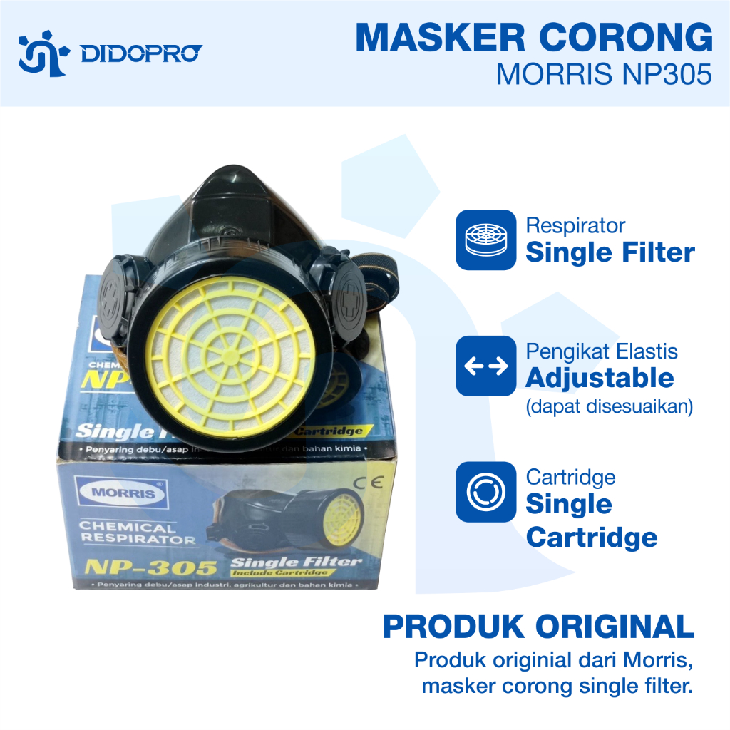 Masker Obat / Masker Chemical / Masker Asap Anti Debu Single Filter Moncong Babi Murah