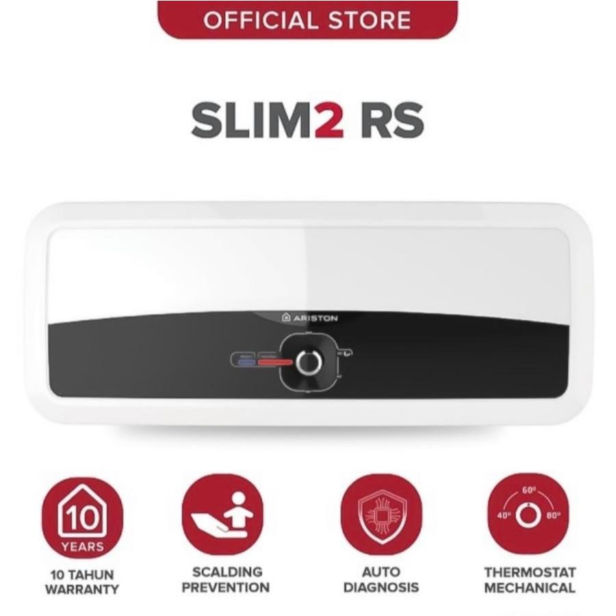 Ariston Slim Electric Water Heater 20L 200watt Low Watt Garansi Resmi / Water Heater Ariston Slim 2 