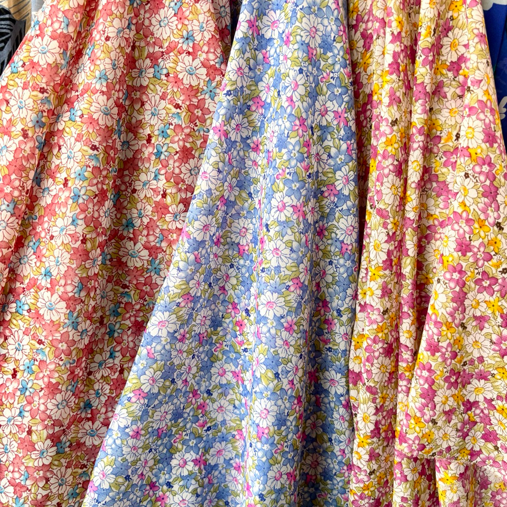 Kain Sifon Motif Bunga Mini Adem & Flowly untuk Gamis dan Tunik Tree