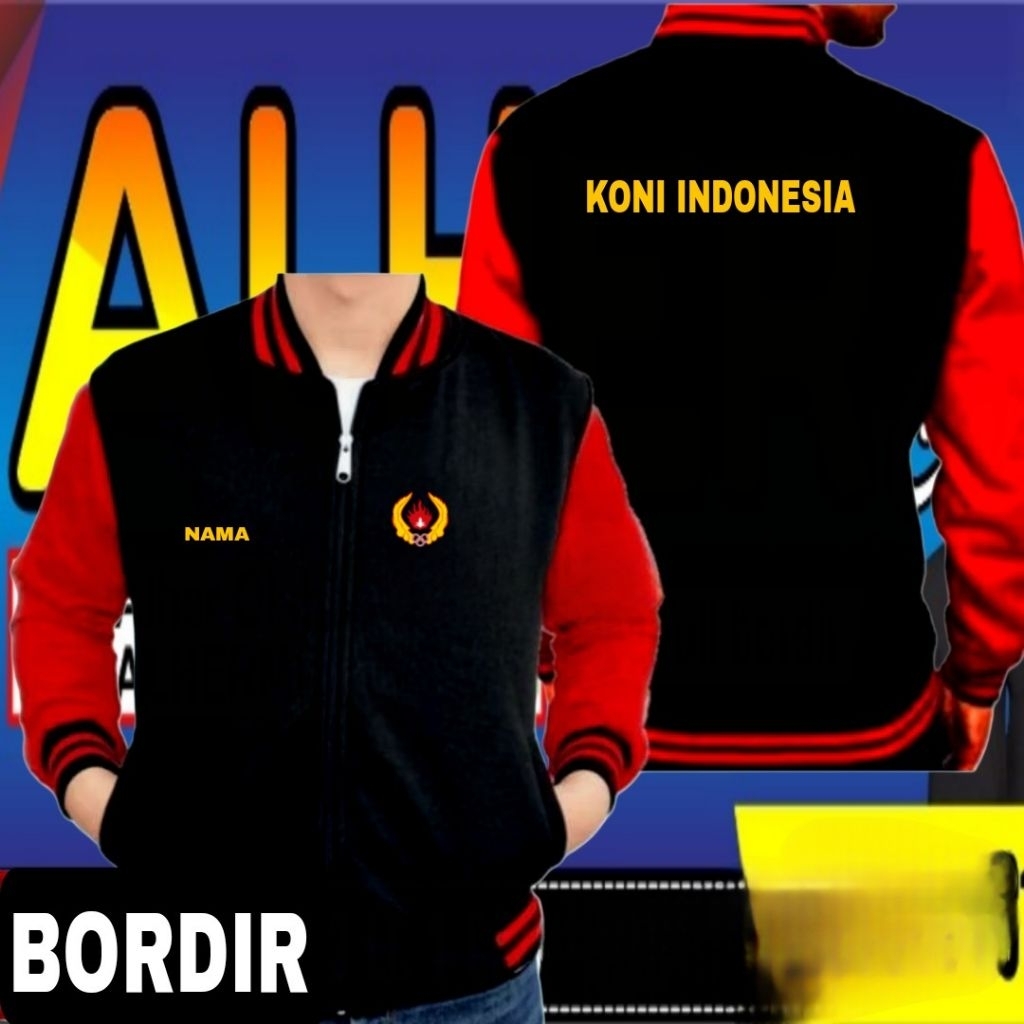jaket bordir KONI Jaket KONI jaket baseball KONI jaket varsity KONI Jaket seragam KONI jaket kerja K