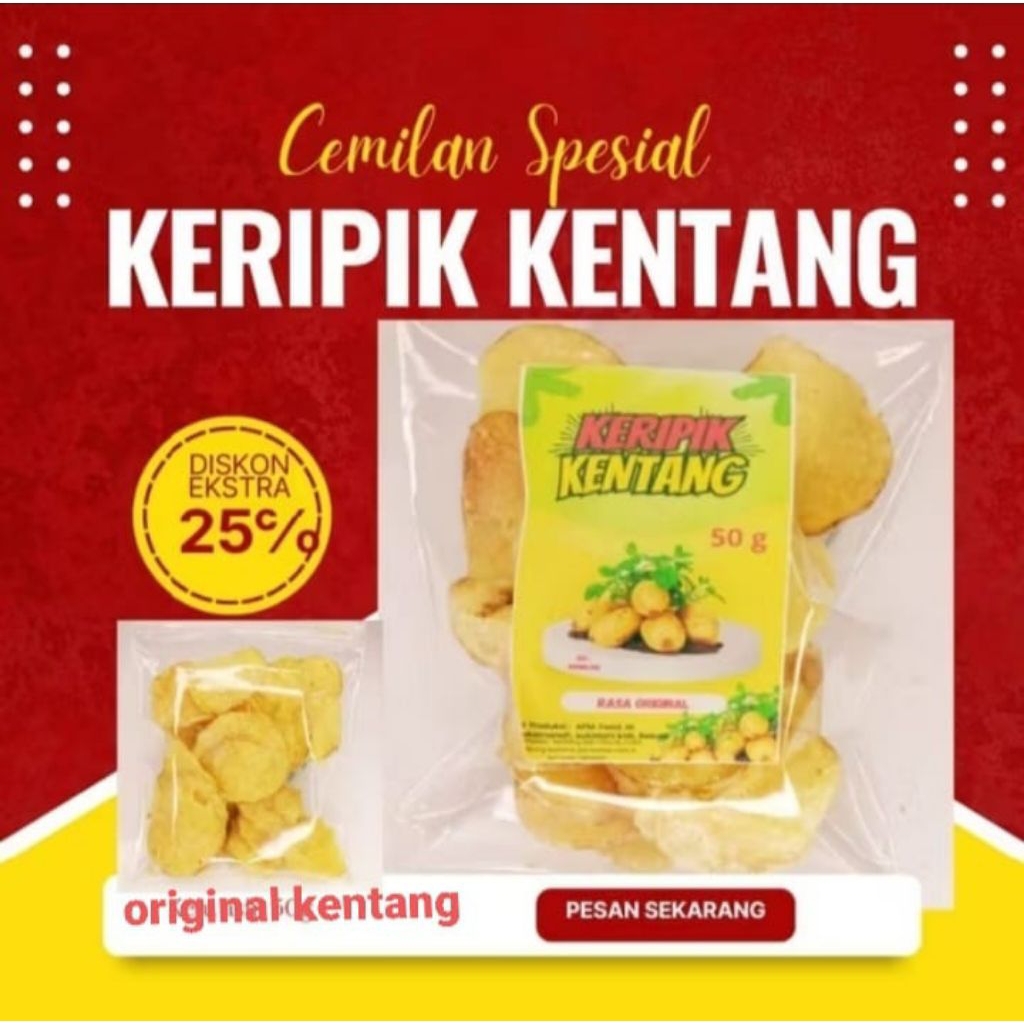 

KERIPIK KENTANG 50 GRM / CEMILAN KEKINIAN / SNACK GROSIR / CEMILAN TERLARIS