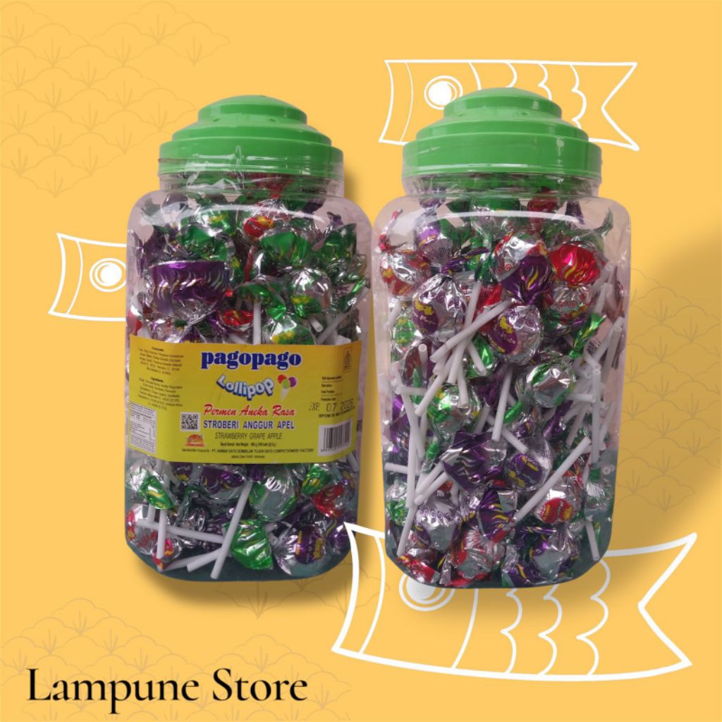 

PERMEN PAGOPAGO LOLIPOP ISI 100 PCS