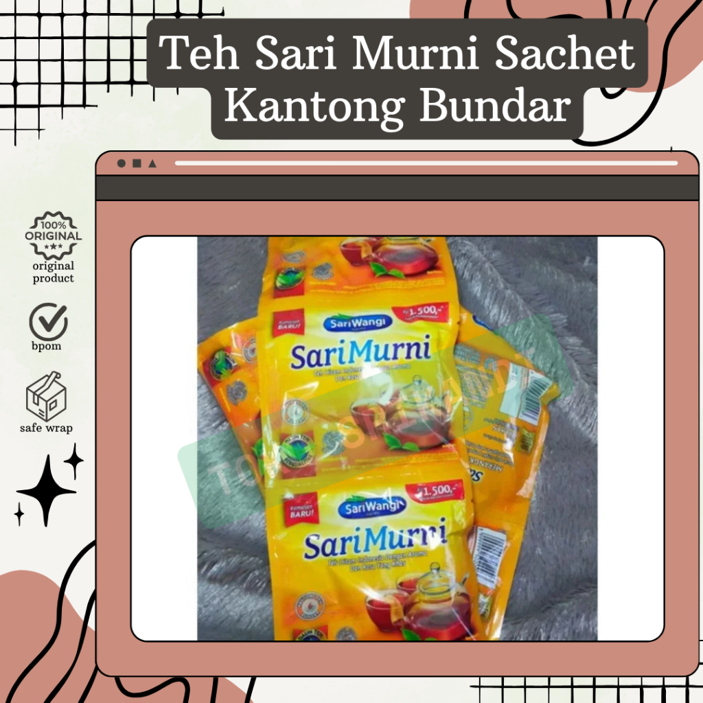 

TEH KANTONG CELUP SARIMURNI SARI WANGI RENCENG 12 BUNGKUS / Teh Sariwangi