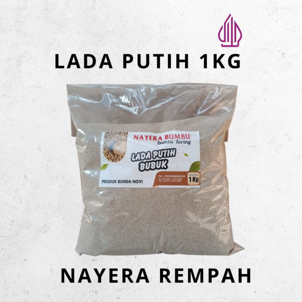 

LADA PUTIH 1KG / Bumbu rempah bubuk 100% tanpa bahan kimia