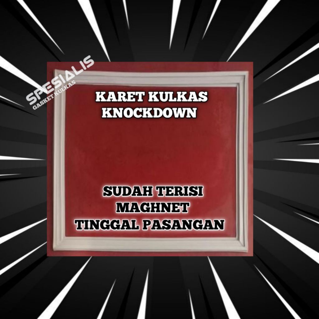 GASKET KARET PINTU KULKAS CHILLER UNDER COUNTER MODEL KNOCKDOWN 55 X 44 CM