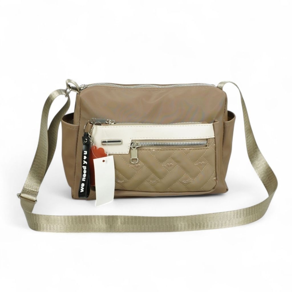 tas wanita/ tas selempang bahu wanita flat depan / tas selempang model terbaru