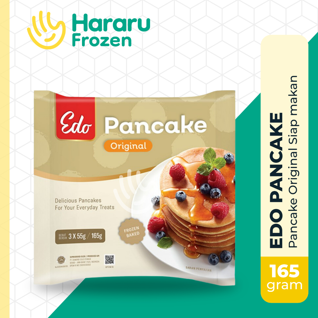 

Edo Pancake Original | Sarapan Pancake Frozen Instant Siap Saji 3pcs
